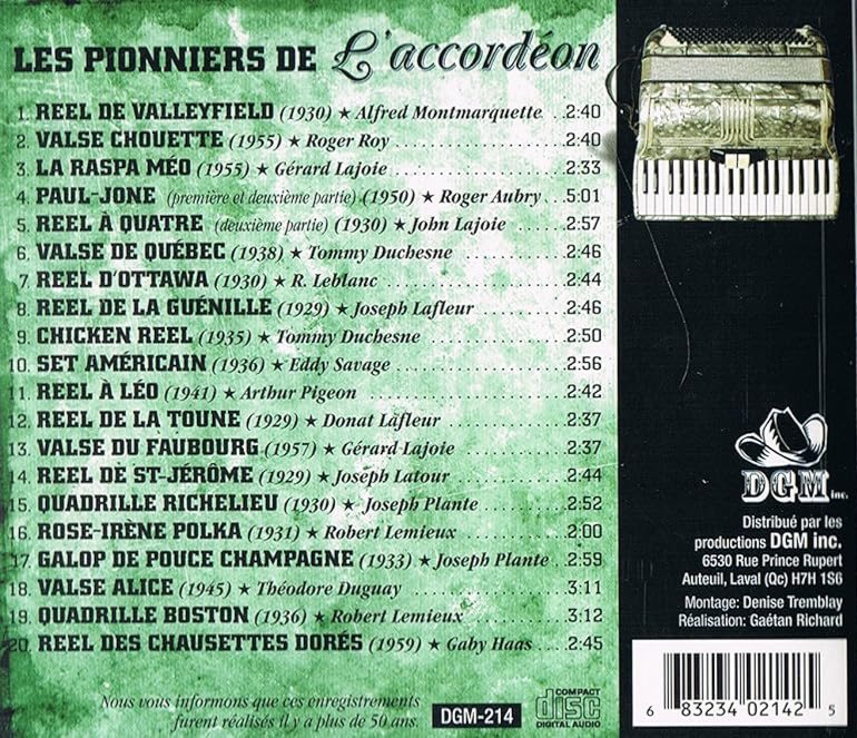 Les Pionniers de L'Accordéon(1929-1959) [audioCD] Artites Variés