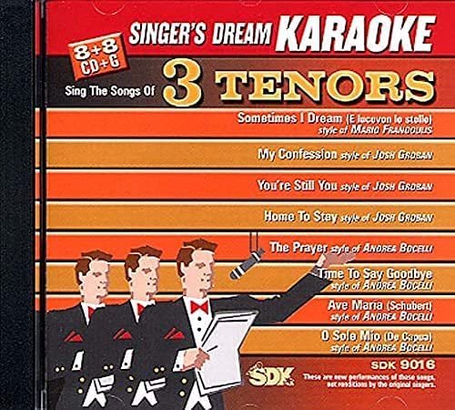 Singer's Dream Karaoke: Sing The Songs Of 3 Tenors (Karaoke CDG / CD+G) [Audio CD] In The Style Of Mario Frangoulis/ Josh Groban/ Andrea Bocelli (Karaoke CDG / CD+G)