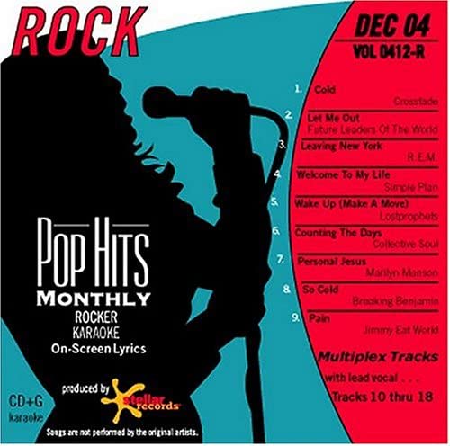 POP HITS MONTHLY - ROCK DECEMBER 2004 (VOL 0412-R) CD+G [Audio CD] A Made Famous by: Crossfade/ Future Leaders of the world/ REM/ Simple Plan/ Lostprophets/ Collective Soul/ Marilyn Manson/ Breaking Benjamin/ Jimmy Eat World/