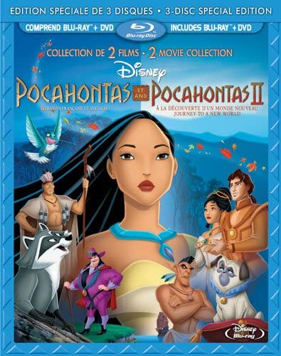 Pocahontas et Pocahontas II : A la decouverte d’un monde nouveau (Edition speciale Bilingue Blu-ray Combo Pack) Collection de 2 films [Blu-ray + 2-Disc DVD] (Version française)