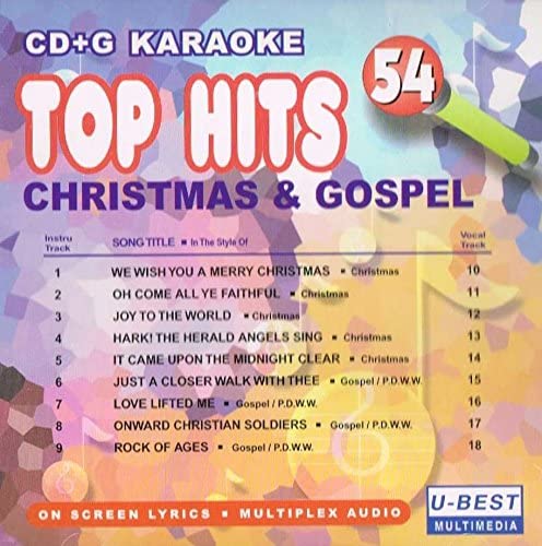 Top Hits Christmas & Gospel Vol. 54 (Instrumental & Vocal Karaoke CD+G) [Audio CD] various artists