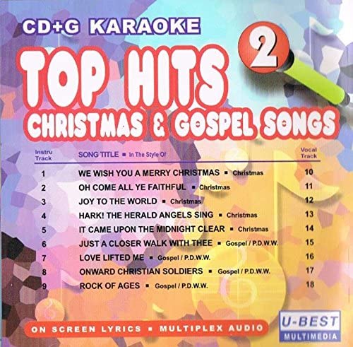 Top Hits Christmas & Gospel Songs (Instrumental & Vocal Karaoke CD+G) [Audio CD] various artists