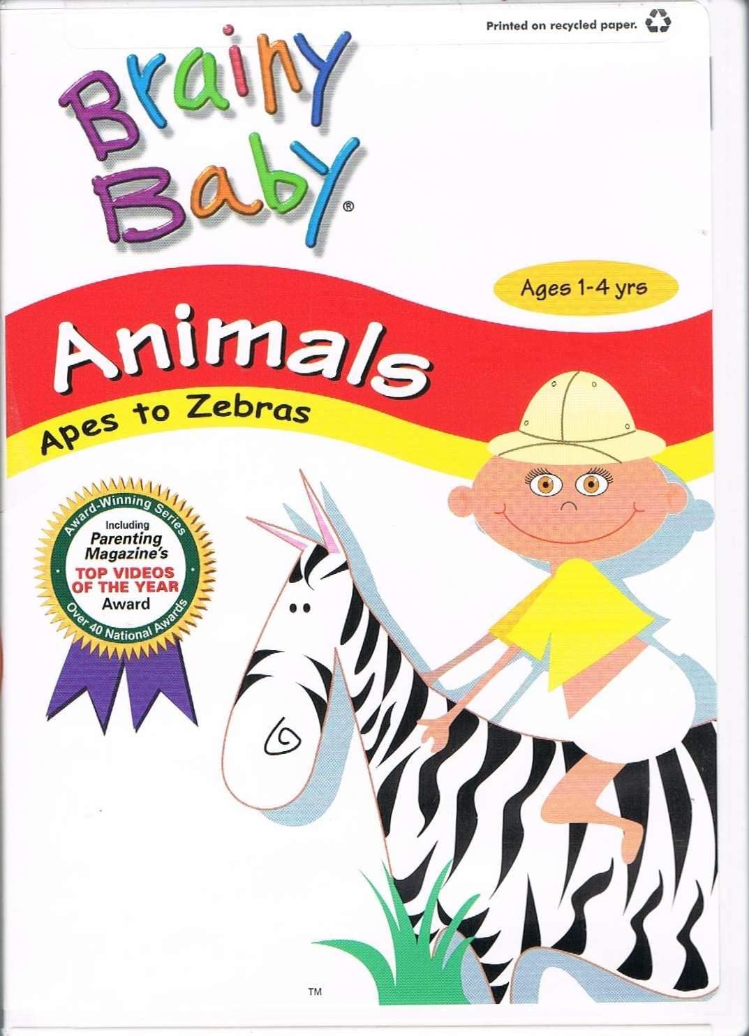 Brainy Baby Animals Apes to Zebras / Ages 1-4 Years (Language