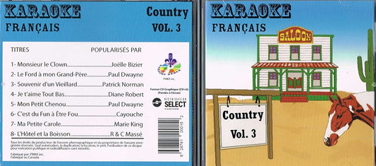 Karaoke Country Francais Vol. 3 [Audio CD] Varies Karaoke