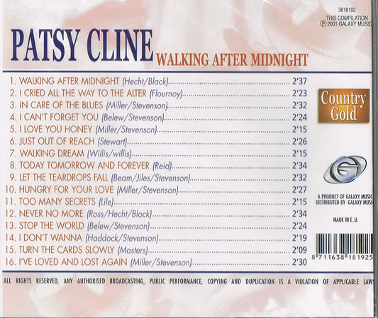 Walkin' after midnight-Country gold [Audio CD]