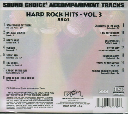Hard Rock Hits/ Vol. 3 [Audio CD]