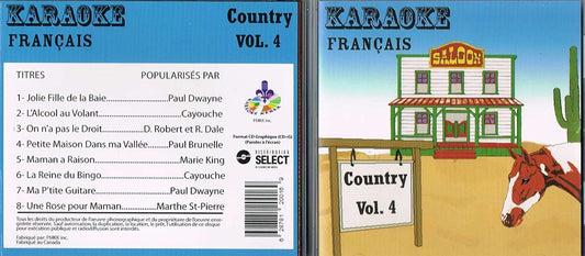 Karaoke Country Francais  Vol. 4 [Audio CD] Varies Karaoke