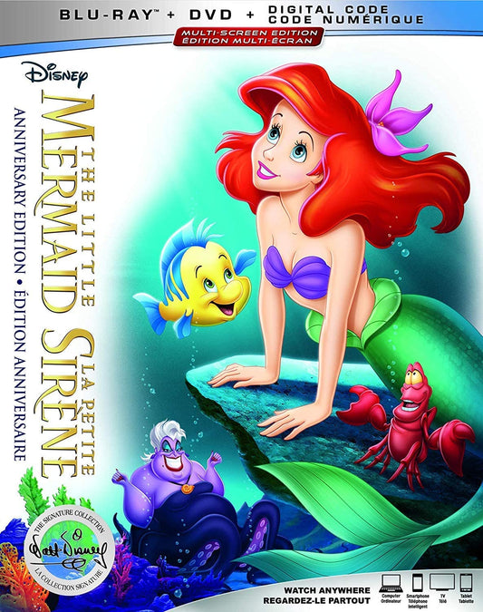 The Little Mermaid / La Petite Sirene (Multi Screen Edition / Anniversary Edition 2019) English/ French & Spanish Language Tracks) [Blu-ray]