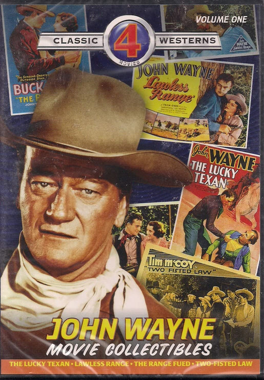 John Wayne Classic Western volume one 4 movies DVD black & white [Unknown Binding]