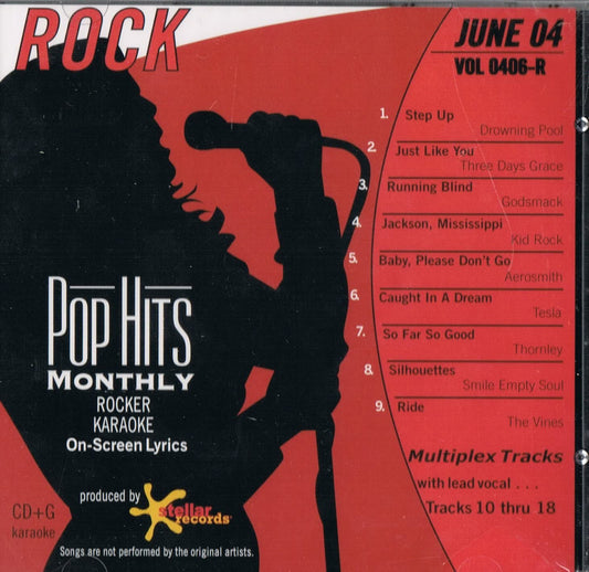 POP HITS MONTHLY - ROCK JUNE 2004 (VOL 0406-R) CD+G [Audio CD] A Made Famous By: Drowing Pool/ Three Days Grace/ Godsmack/ Kid Rock/ Aerosmith/ Tesla/ Thornley/ Smile Empty Soul/ The Vines/