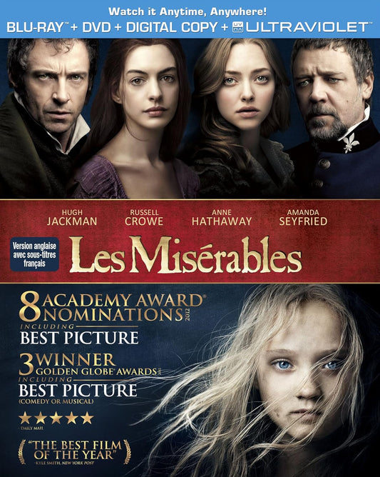 Les Miserables [Blu-ray + DVD + UltraViolet] (Sous-titres francais)