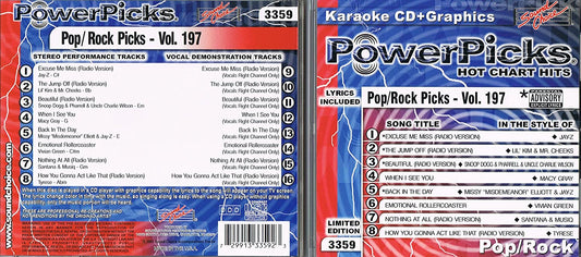 Power Picks Karaoke CD+G Pop Rock Vol 197 [Audio CD] Power Picks Vol. 197 In the Syle of: Jay-Z/ Lil Kim & Mr. Cheeks/ Snoop Dog/ Macy Gray/ Missy Elliott/ Vivian Green/ Santana & Musiq/ Tyresse.