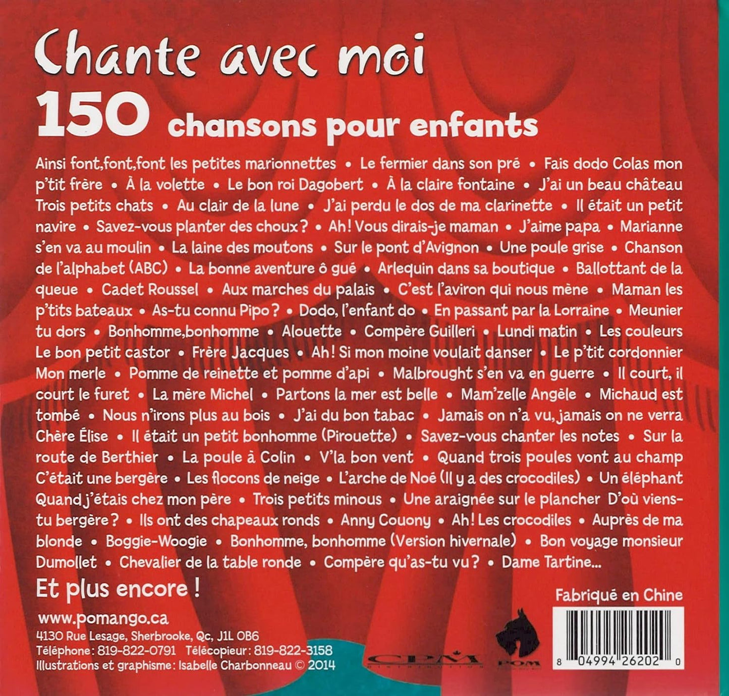 150 Chansons Pour Enfants [Audio CD] Chante Avec Moi