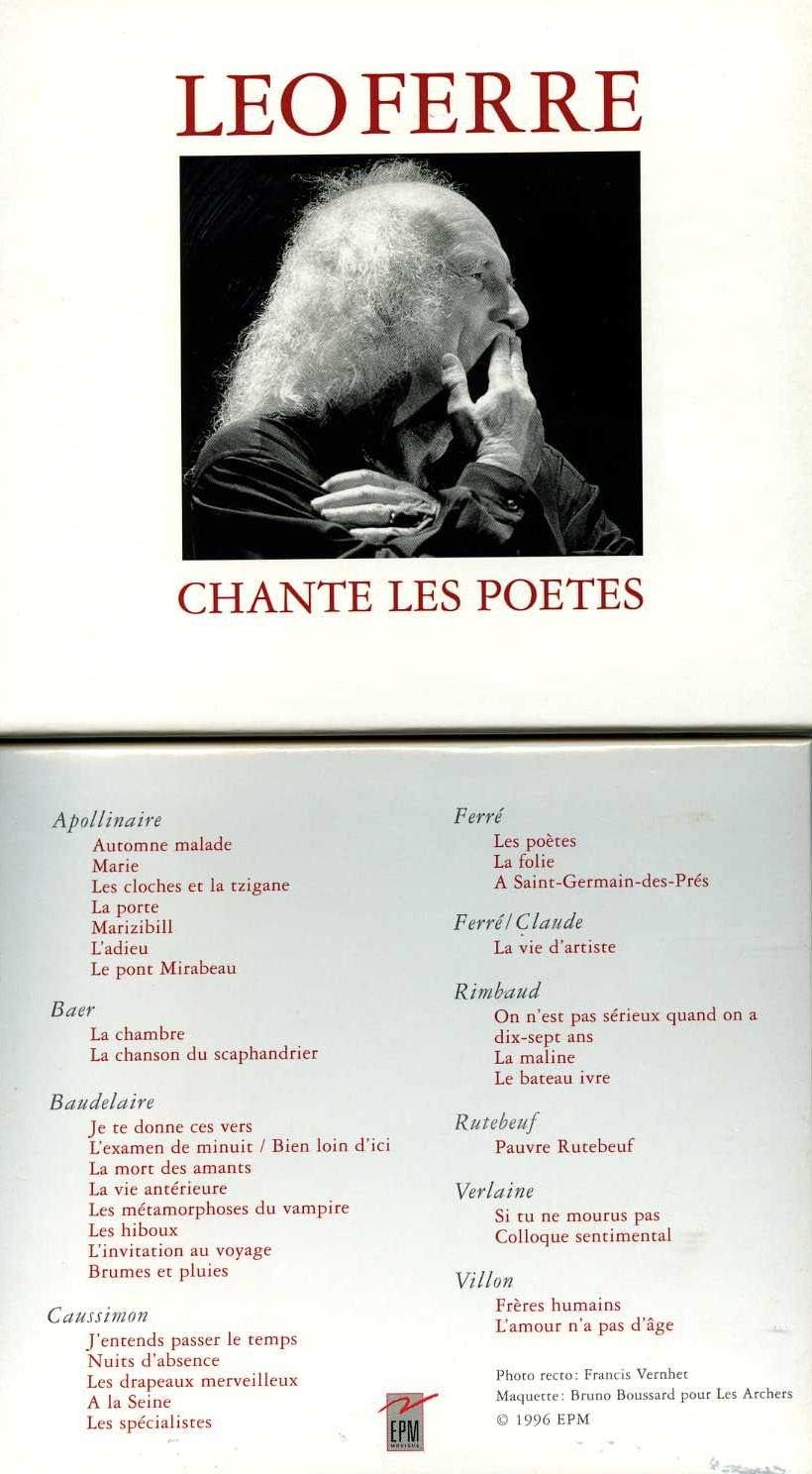 Leo Ferre Chante Les Poetes (vol 1 & 2) [Audio CD] Leo Ferre