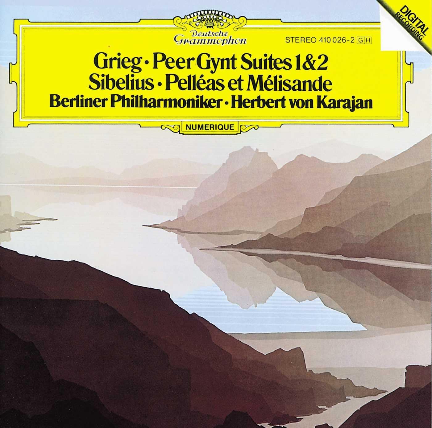 Greig : Peer Gynt Suites 1 & 2 / Sibelius: Pelleas et Melisande [Audio CD] Sibelius; Herbert Von Karajan and Berlin Philharkoniker