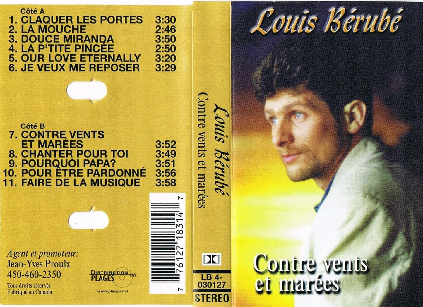 Contre Vents et Marées [Audio Cassette] Louis Bérubé