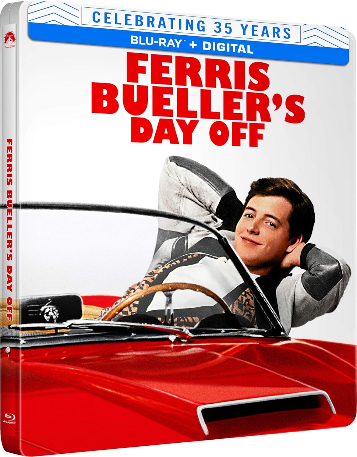 Ferris Bueller's Day Off (35th Anniversary Blu-ray Steelbook + Digital) [Blu-ray] LIKE NEW