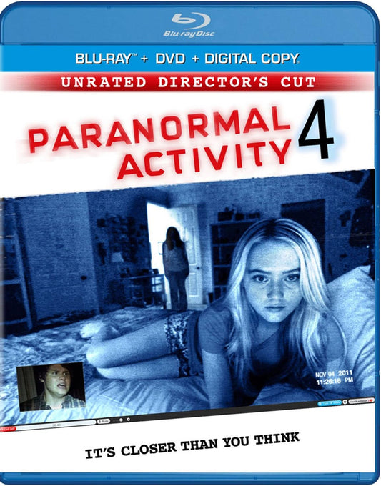 Paranormal Activity 4: Unrated Director's Cut (Blu-ray + DVD + Digital Copy)