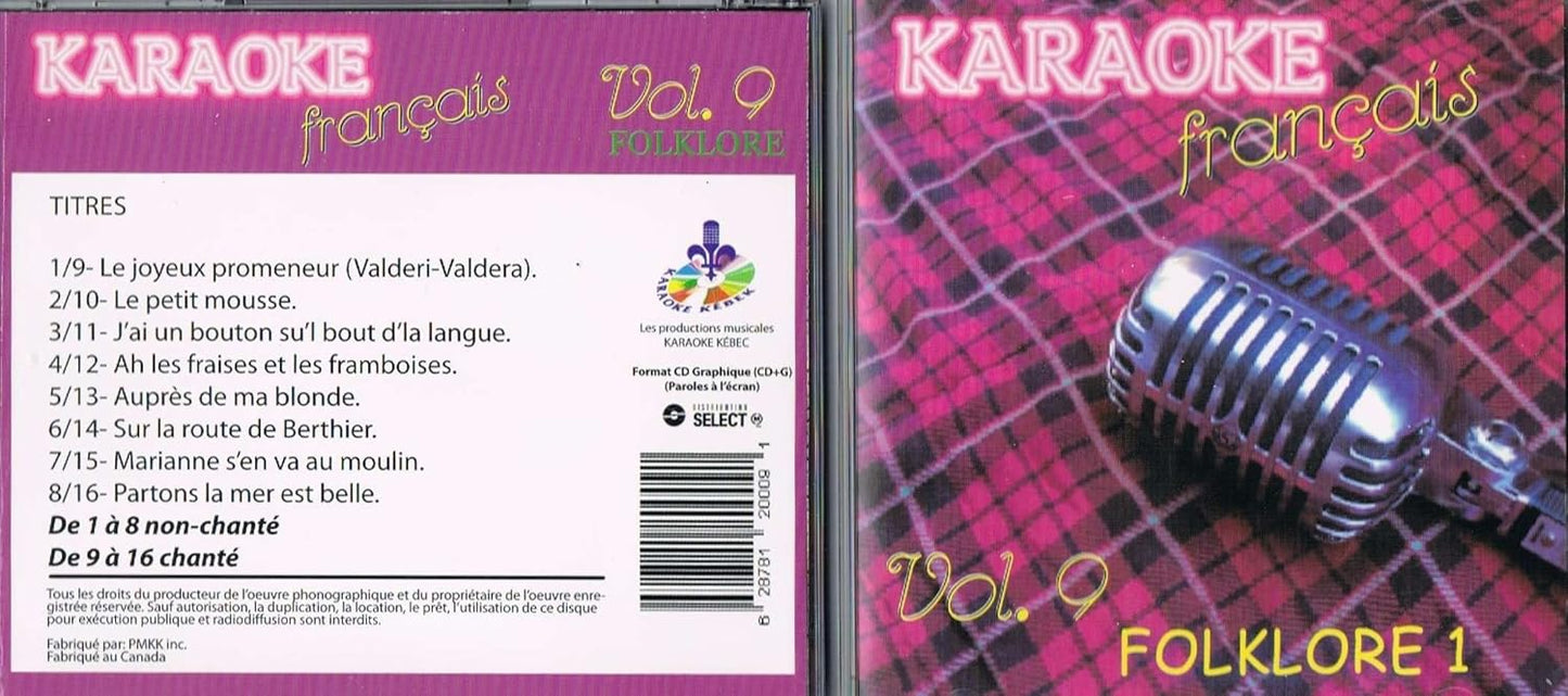 Karaoke Français No. 9 [Audio CD] Karaoke CDG