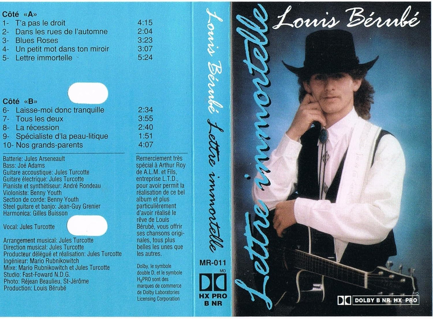 Lettre Immortelle [Audio Cassette] Louis Berubé
