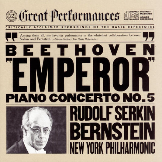 Beethoven: Piano Concerto No. 5 "Emperor" [Audio CD] Rudolf Serkin, New York Philharmonic, Leonard Bernstein; Ludwig van Beethoven and Leonard Bernstein