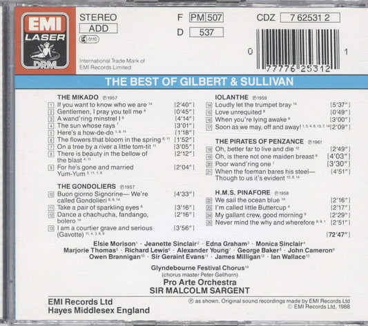The Best of Gilbert & Sullivan [Audio CD] Gilbert and Sullivan and Malcolm Sargent