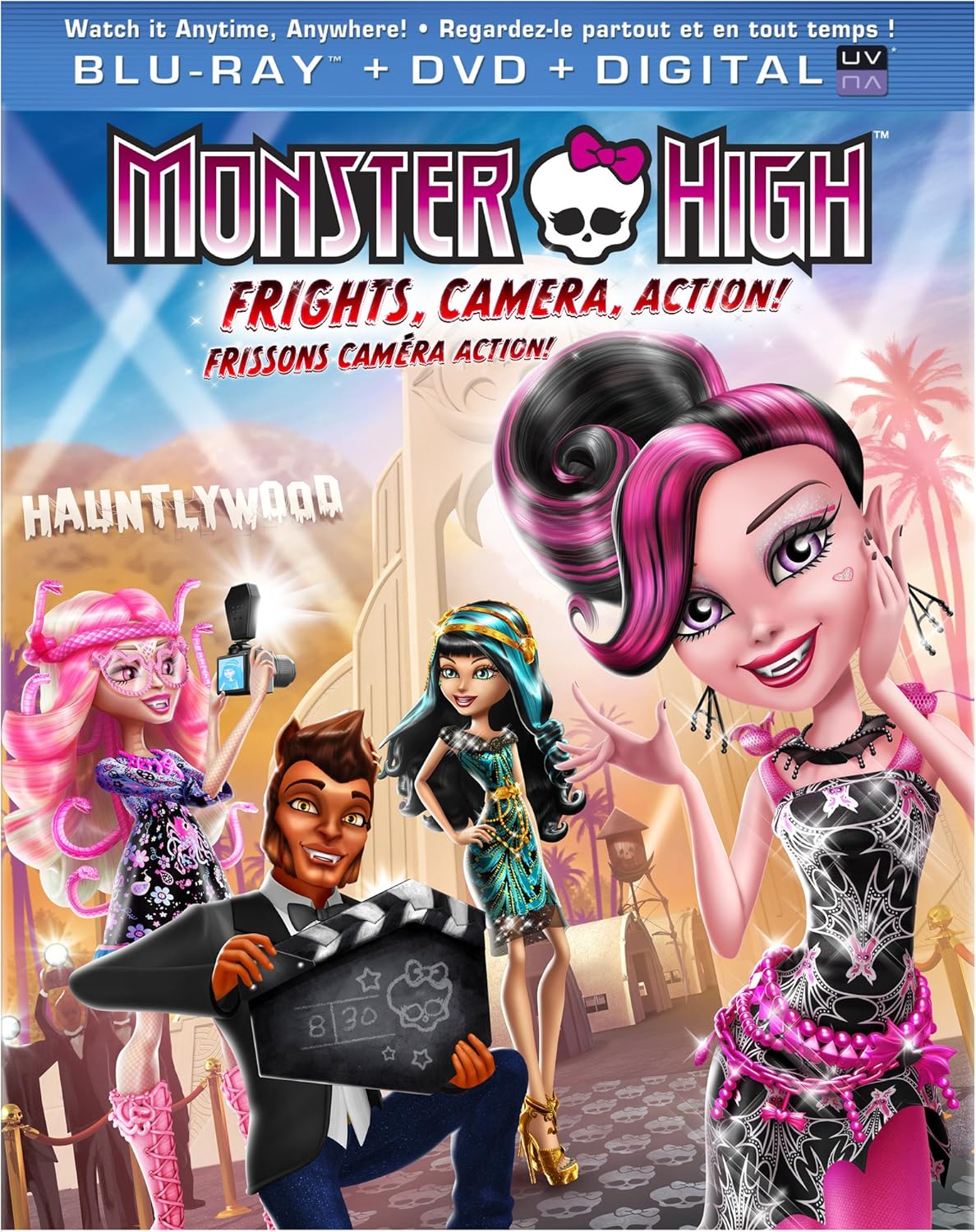 Monster High: Frights, Camera, Action! / Monster High: Frissons, Caméra, Action! (Bilingual) [Blu-ray + DVD + UltraViolet] (Sous-titres français) ITEM LIKE NEW