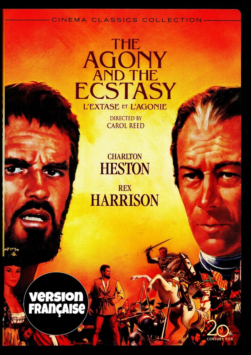 L'Extase et l'Agonie - The Agony and the Ecstasy (English/French) 1965 (Widescreen) Cover Bilingue [DVD]