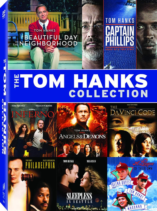 Tom Hanks Collection (angels and Demons / a Beautiful Day In the Neighborhood / Captain Phillips / Da Vinci Code / Inferno (2016) / a League of Their Own (1992) / Philadelphia / Sleepless In Seattle) (bilingual) [DVD]