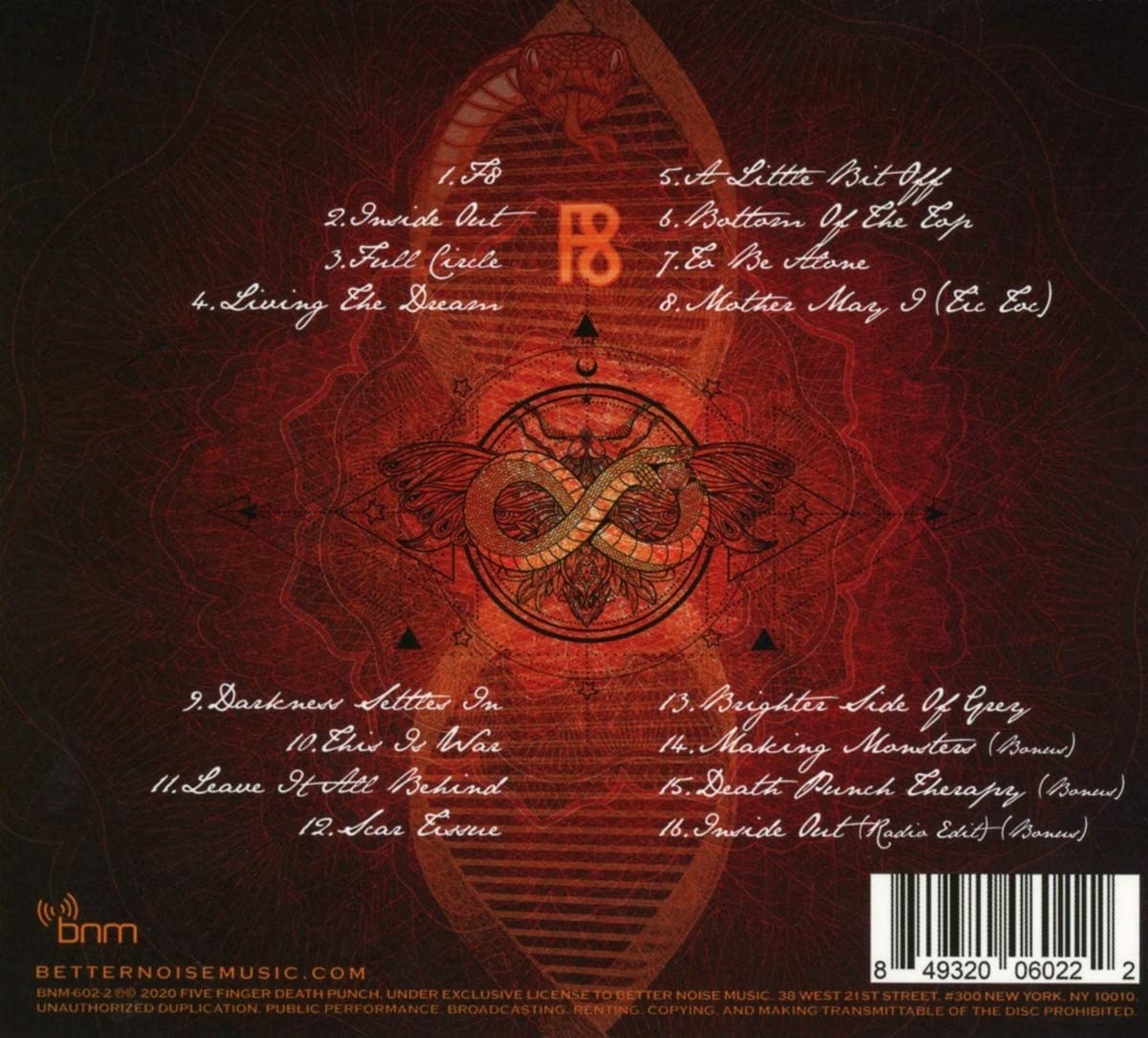F8 [Audio CD] Five Finger Death Punch