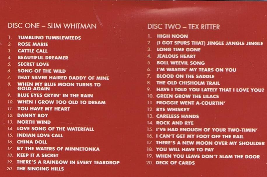 The Singing Cowboys [Audio CD] Slim Whitman Tex Ritter