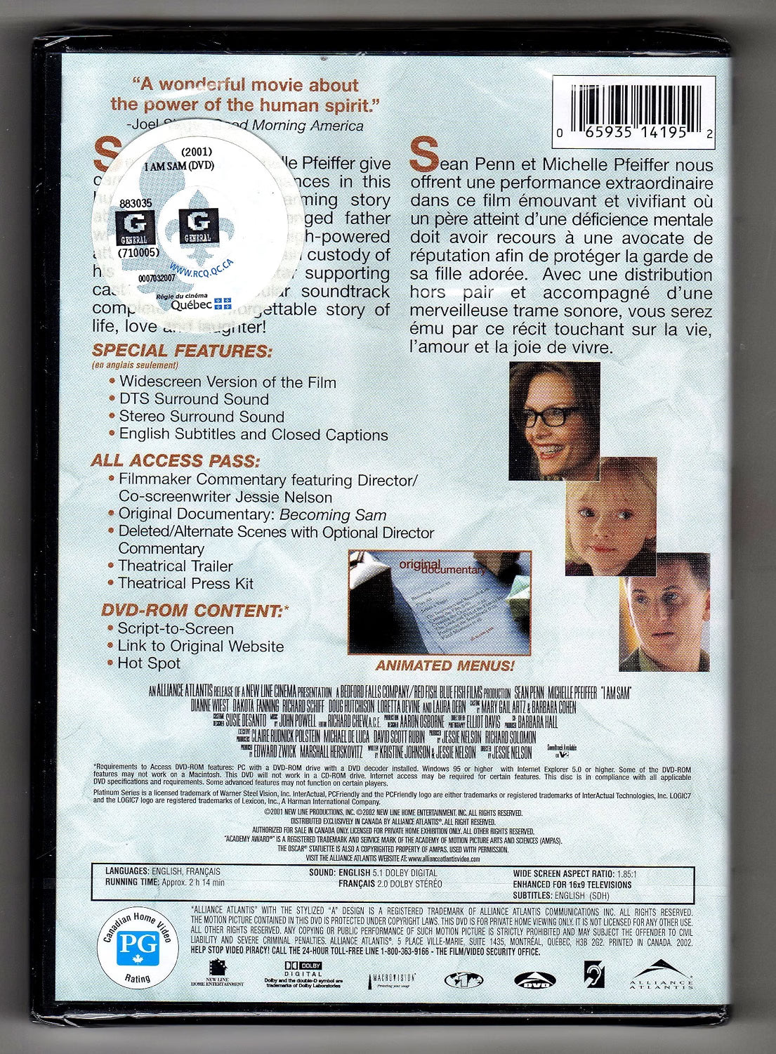 I Am Sam / Je suis Sam (Bilingual) [DVD]