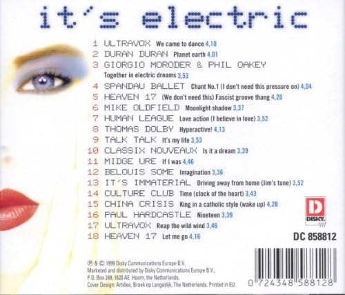 It's Electric: the Sound of the 80's [Audio CD] Various Artists