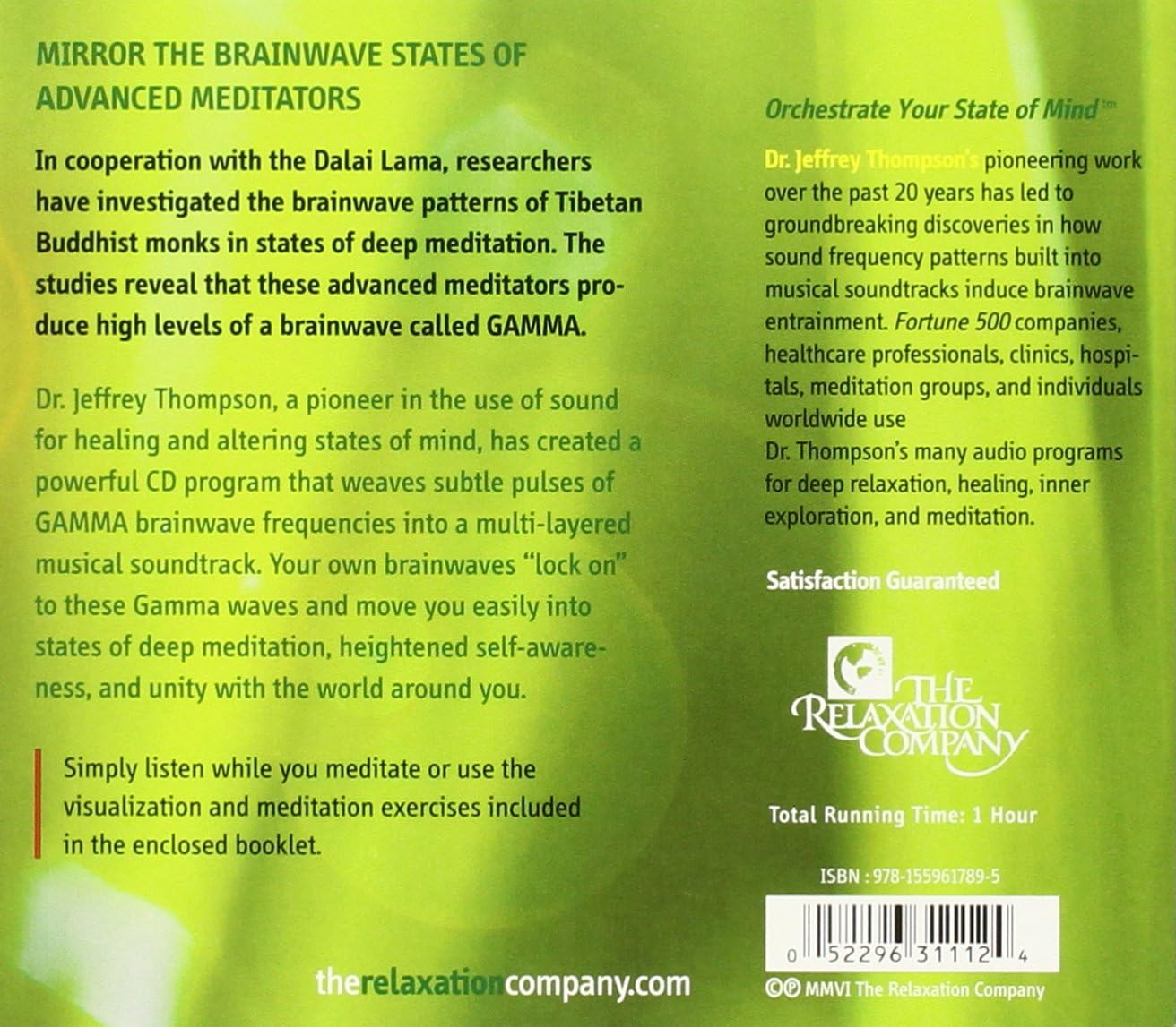 Gamma Meditation System [Audio CD] Dr. Jeffrey D. Thompson