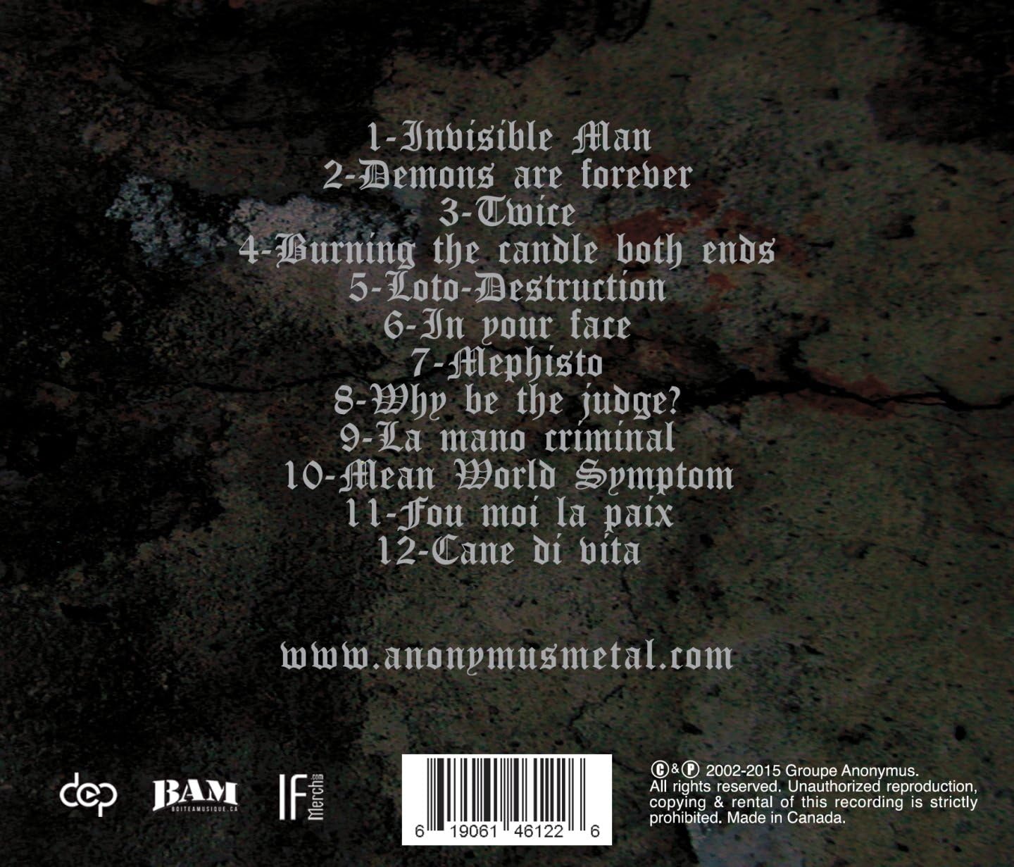 Daemonium (Réédition) [Audio CD] Anonymus
