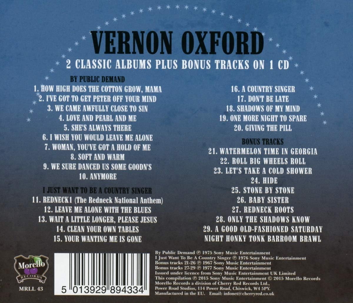 By Public Demand / I Just Want To Be A Country Singer [Audio CD] VERNON OXFORD