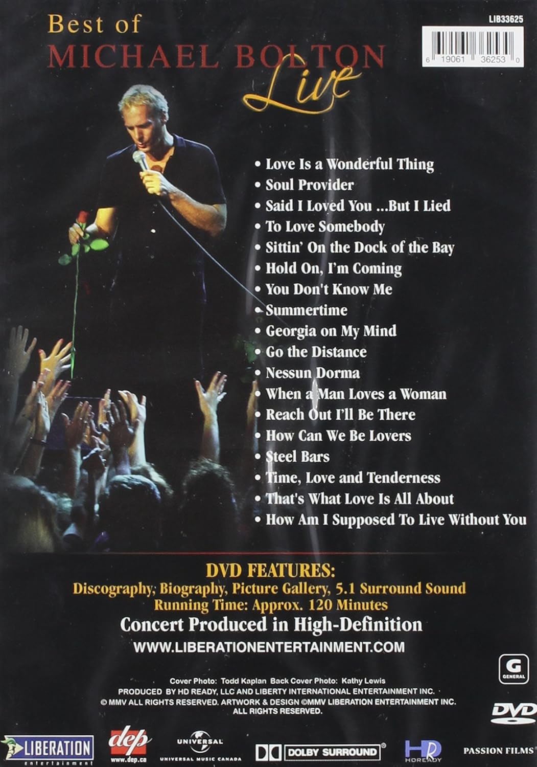 Best of Michael Bolton Live [DVD]