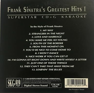 In The Style of : Top Hits of Frank Sinatra - Greatest Hits 1 (Superstar CD+G Karaoke) [Audio CD] In The Style of Frank Sinatra Karaoke