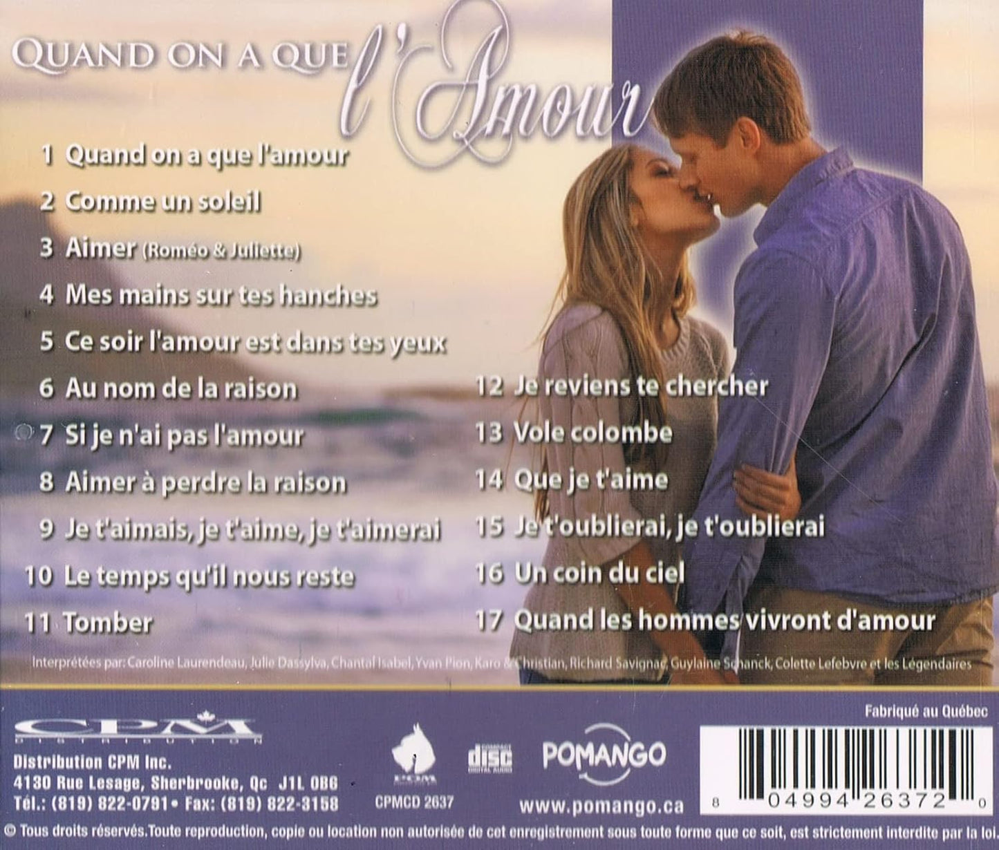 Quand On a Que L'Amour [Audio CD] Artistes Variés