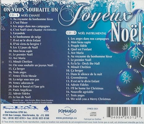90 Chansons Pour Le Temps Des Fetes (4CD) On Vous Souhaire Un Joyeux Noel / Un Jour de L'An Traditionnel