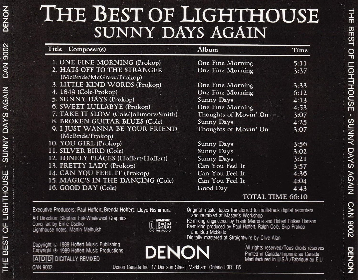 The Best Of Lighthouse - Sunny Days Again [Audio CD]