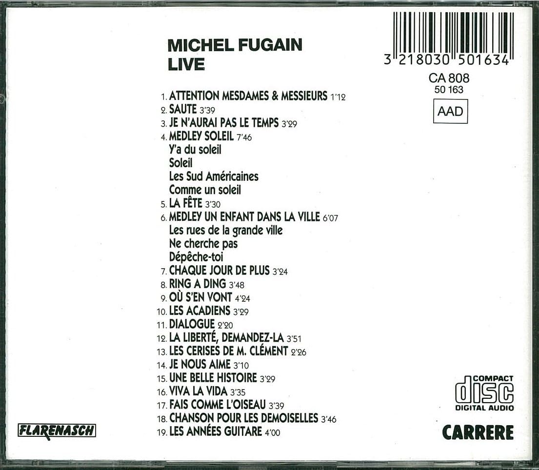 Live olympia 90 [Audio CD] Michel Fugain