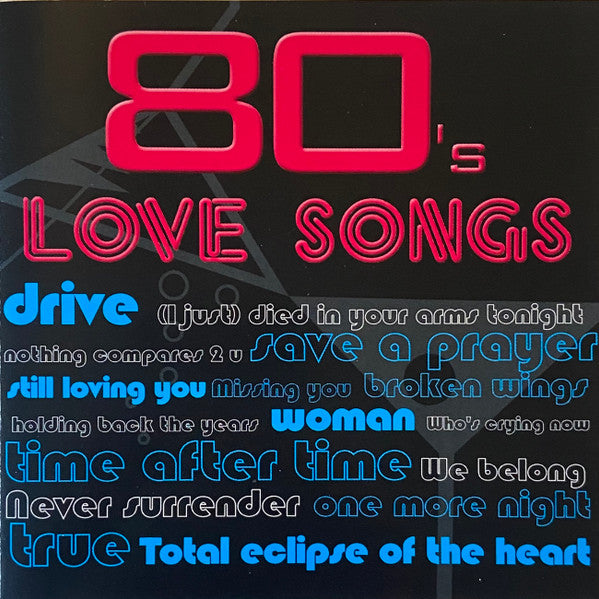 80's Love Songs (Original Artists, Original Songs) [audioCD] Various Artists