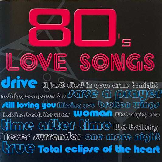 80's Love Songs (Original Artists, Original Songs) [audioCD] Various Artists