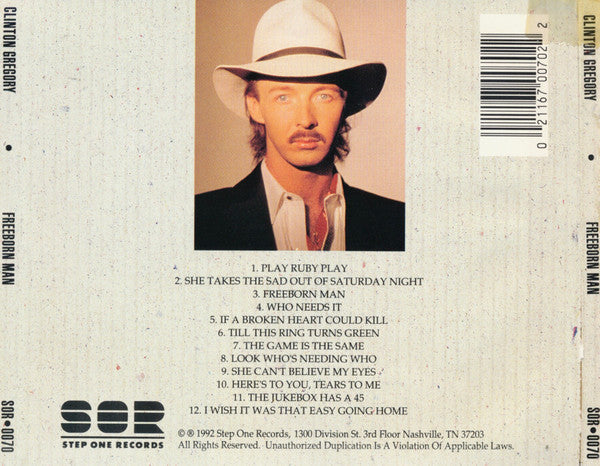 Freeborn Man [Audio CD] Clinton Gregory