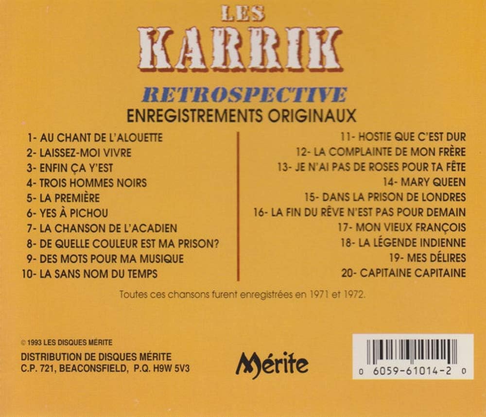 Retrospective [Audio CD] Les Karriks