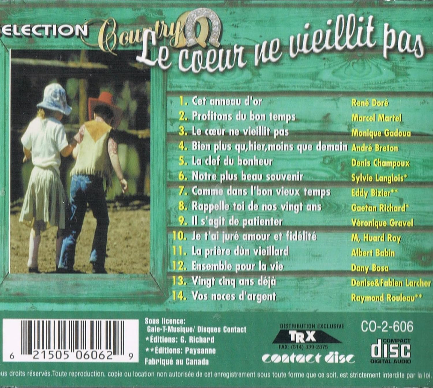 Le Coeur Ne Vieillit Pas / Compilation Country [Audio CD] Artistes Variés