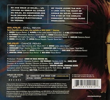 Solarium / Delirium [Audio CD / Used Very Good] Cirque Du Soleil