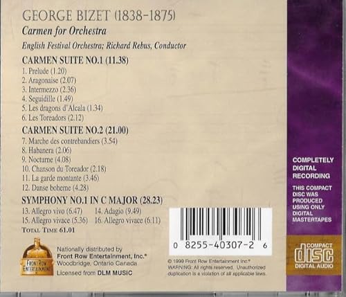 George Bizet: Carmen for Orchestra [Audio CD]