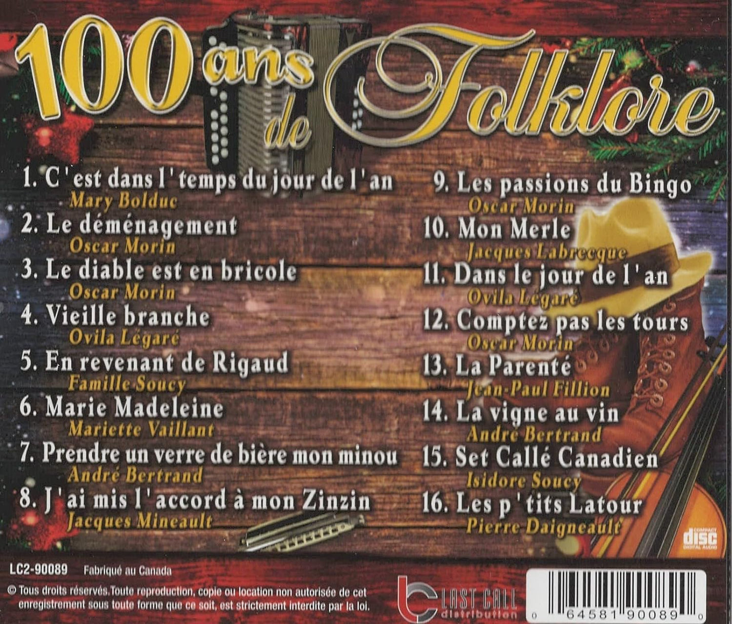 100 Ans de Folklore (Incluant 16 Artitses Originaux)